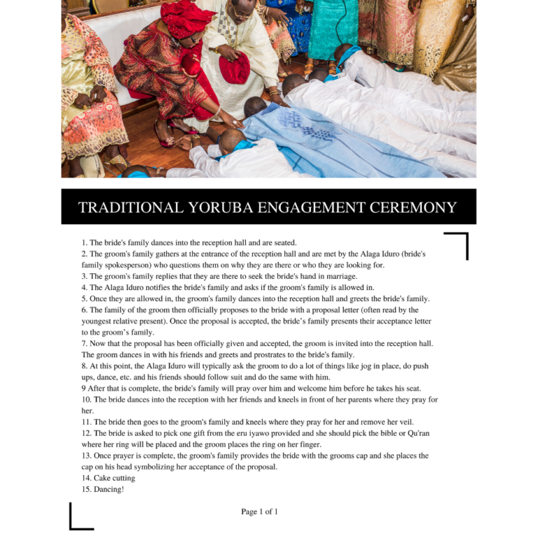 The Ultimate Guide to Nigerian Wedding Traditions For Yoruba Weddings