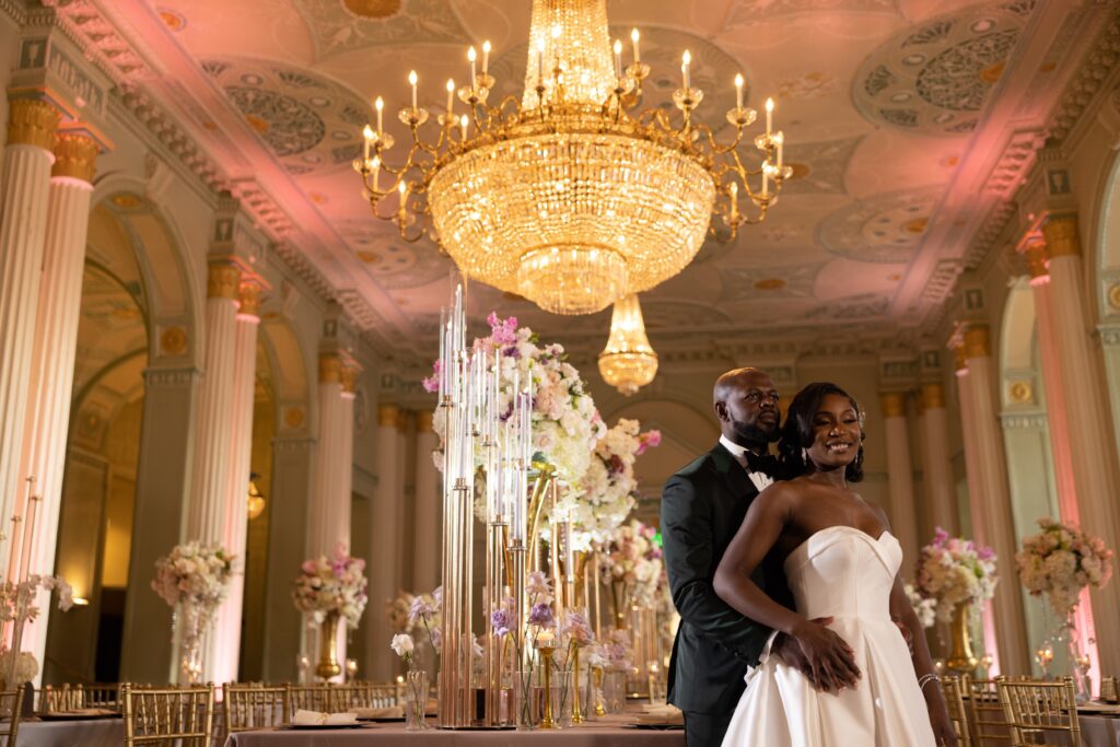 Bride Groom Enjoy Biltmore Ballrooms Atlanta Wedding