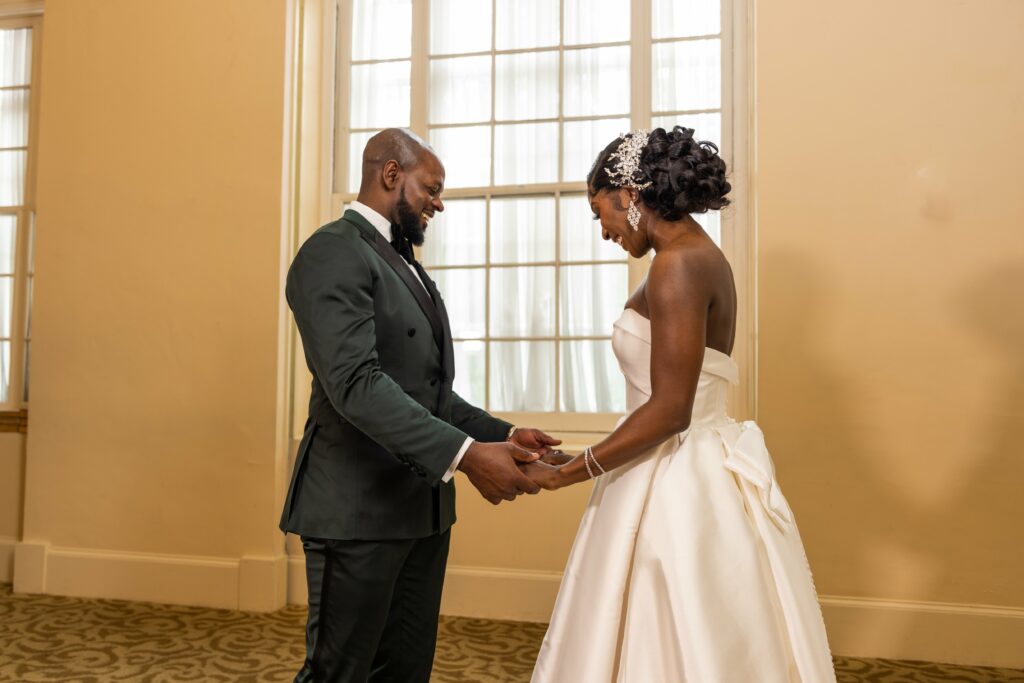 Bride Groom Photoshoot Biltmore Ballrooms Atlanta Glam