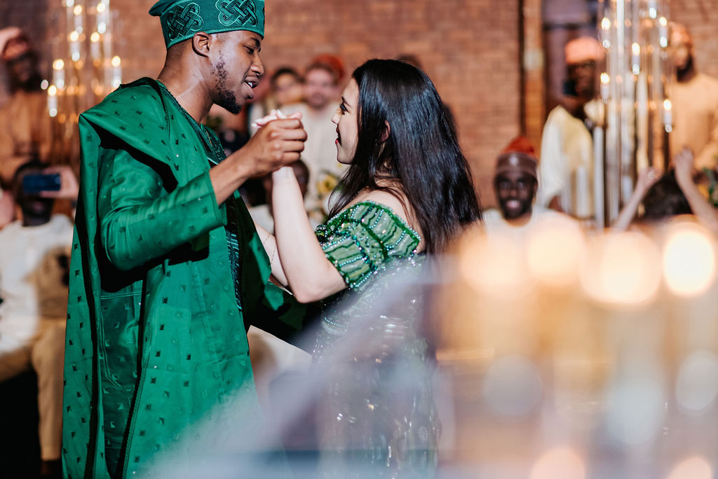 Bride and Groom Dancing Reception