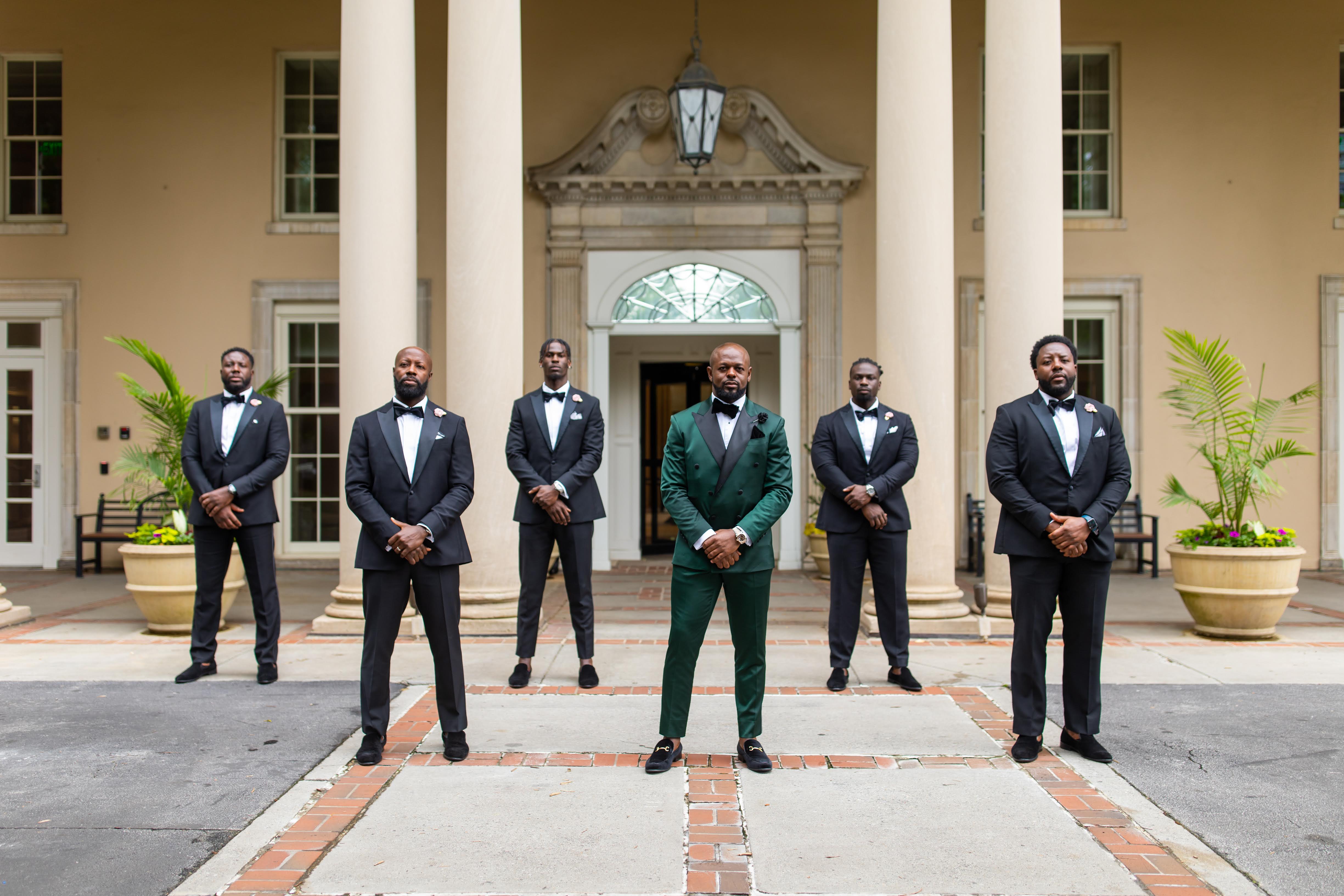 Groom With Groomsmen Biltmore Ballrooms Atlanta