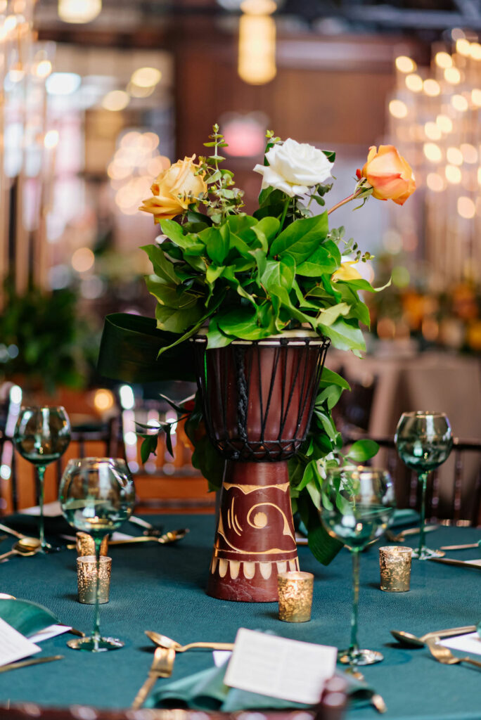 Traditional Nigerian Drum Wedding Decor