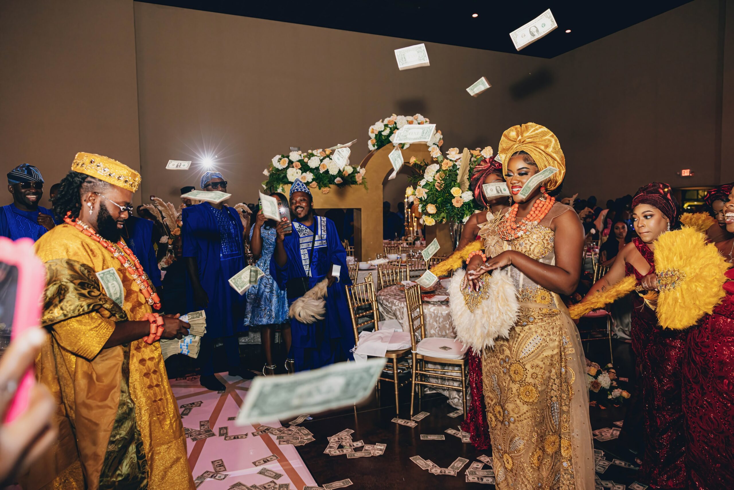 Bride Money Spraying Nigerian Wedding Tradition