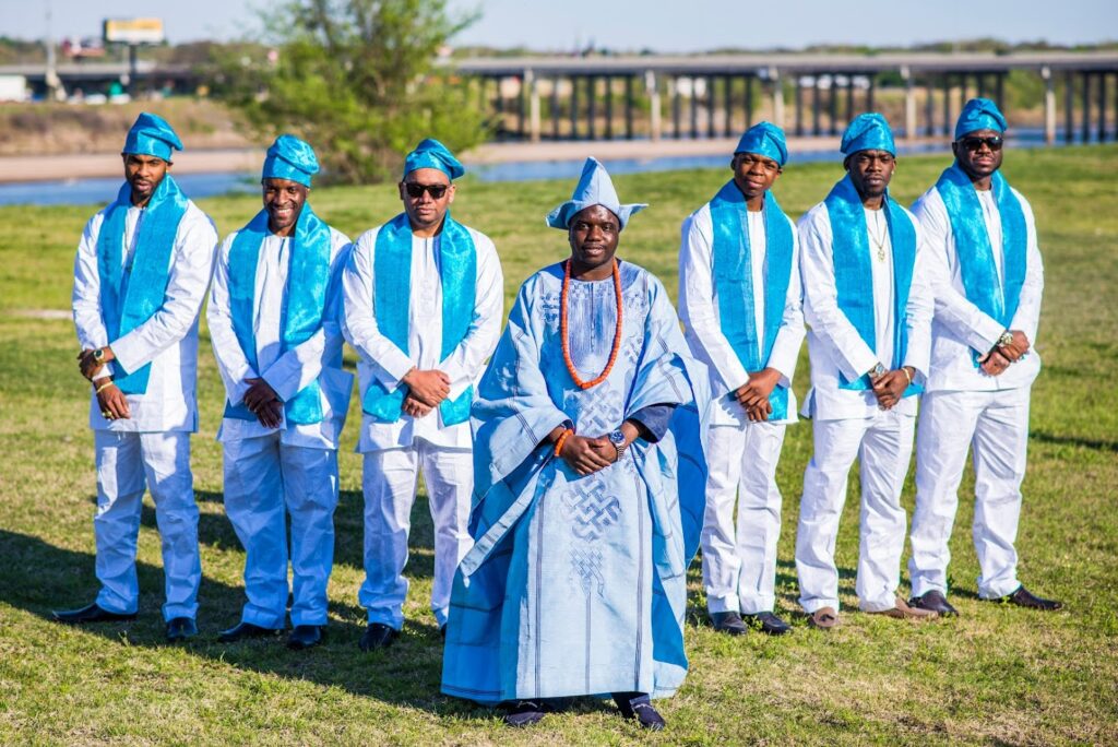 Groom with Groomsmen Aso Ebi