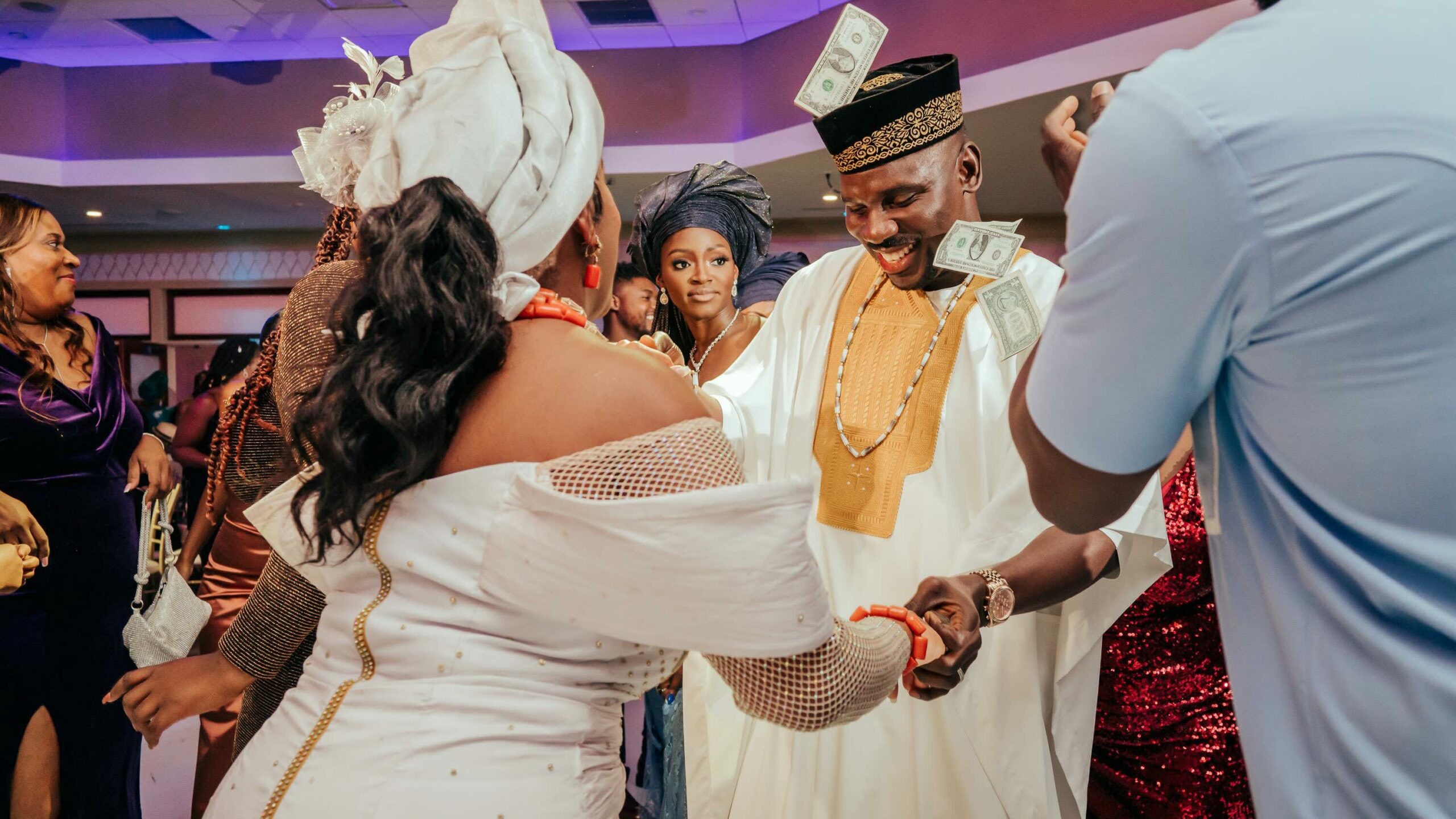 Nigerian Reception Tradition money spraying