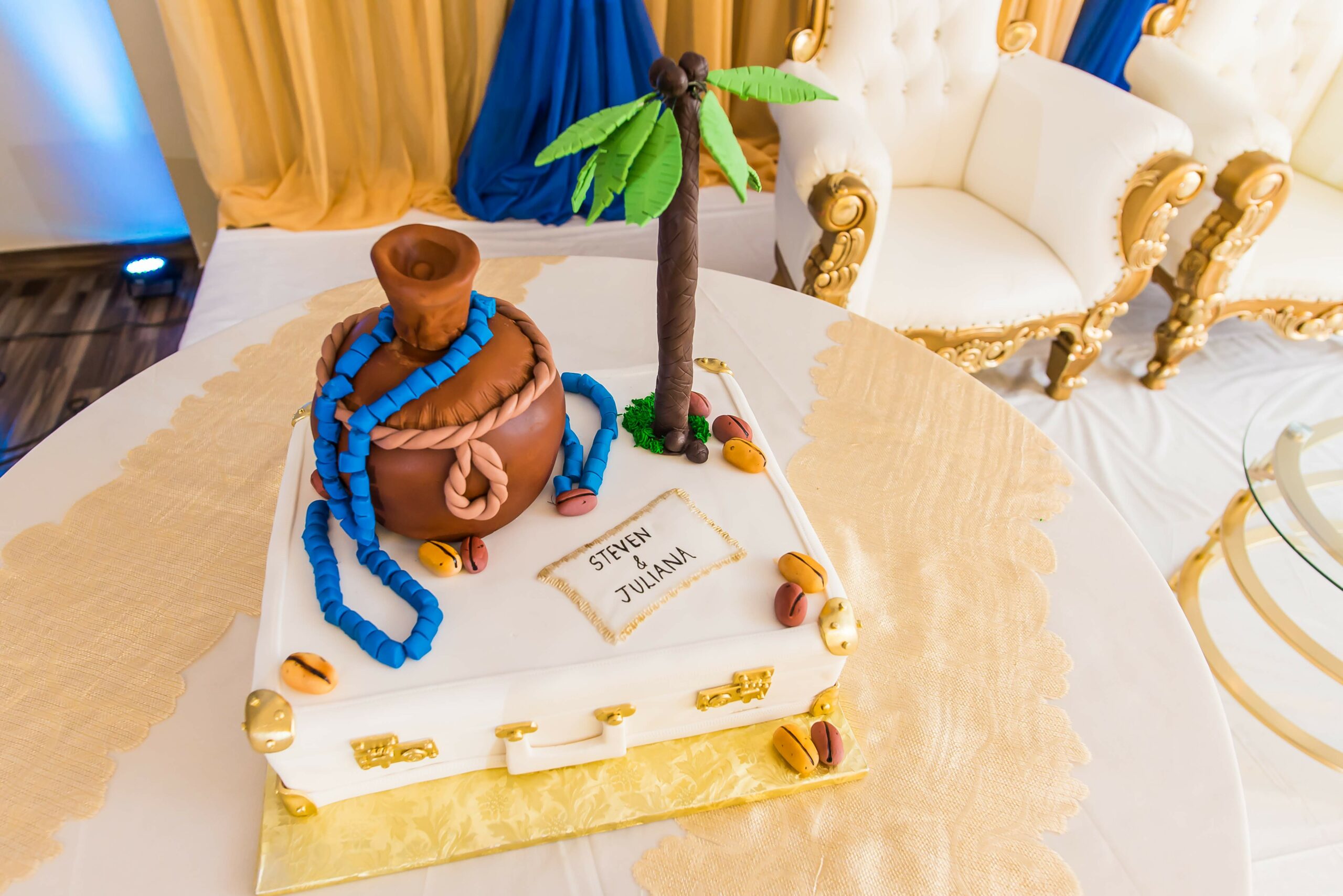 Nigerian Wedding Cake Cultural Decorations