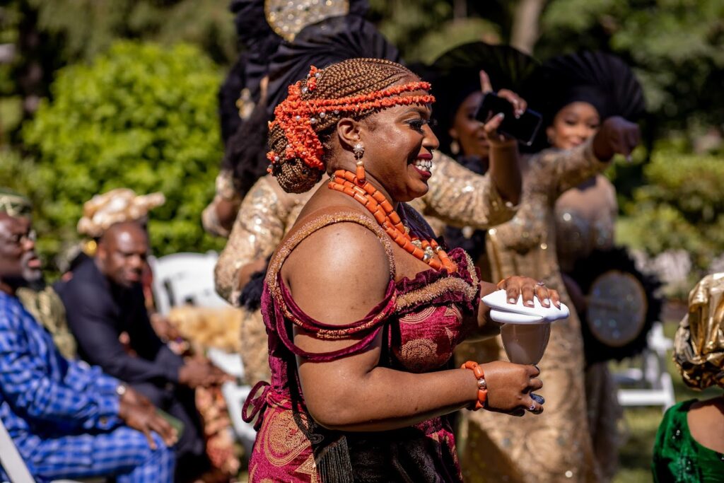 Palm Wine Presentation Groom Bride Igbo Wedding