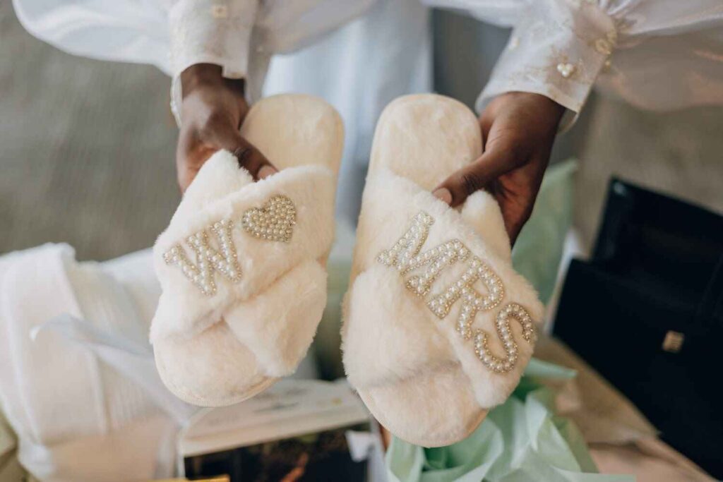 holiday gifts nigerian bride custom slippers