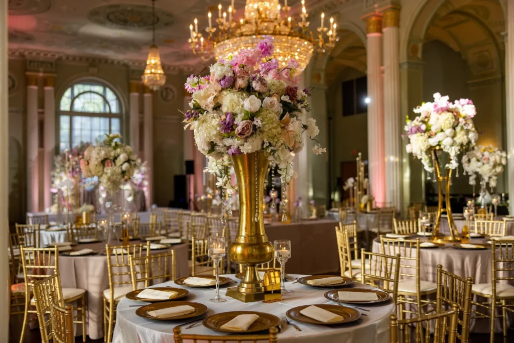 biltmore ballrooms wedding grand chandeliers